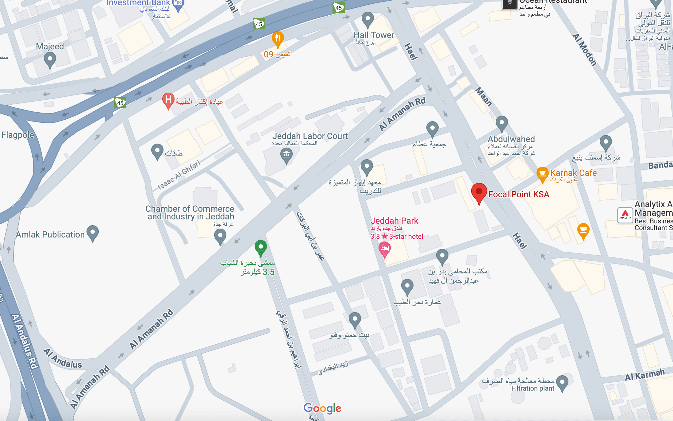 Map showing the location of our office in Saudi Arabia